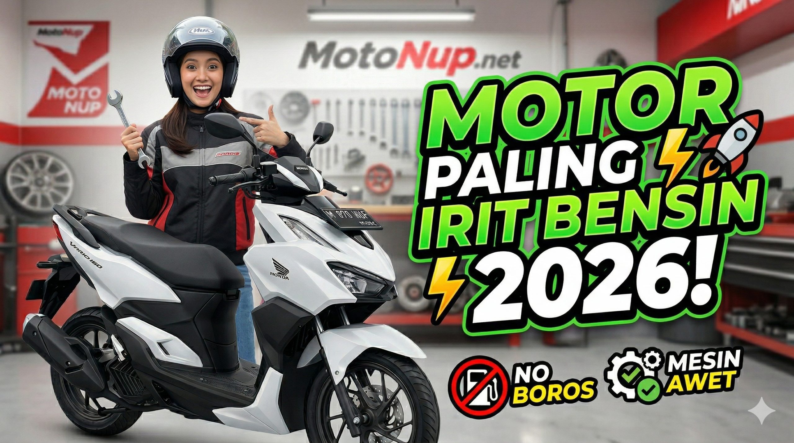 Motor Paling Irit Bensin 2026, Sekali Full Tank Bisa Seminggu!