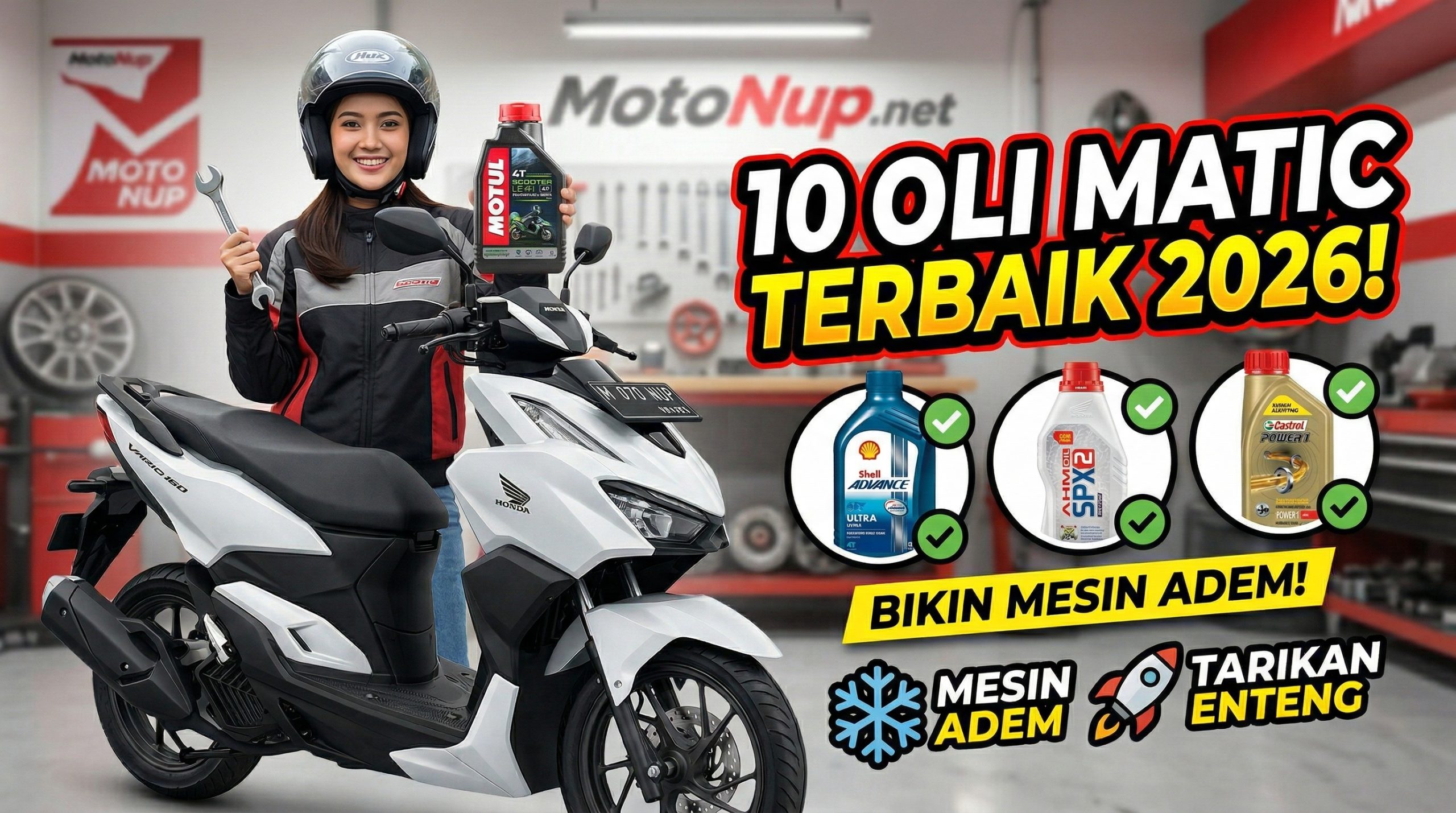 10 Oli Motor Terbaik untuk Matic 2026, Mesin Jadi Adem!