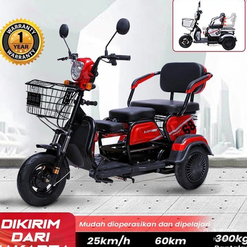 Photo by shopee.co.id - Panduan Aman Mengendarai Sepeda Listrik Roda Tiga bagi Lansia