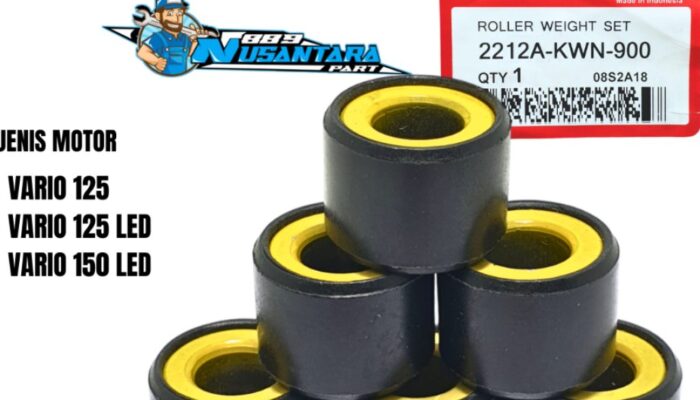 Kombinasi Roller Silang 9 Gram dan 11 Gram di Vario Karbu